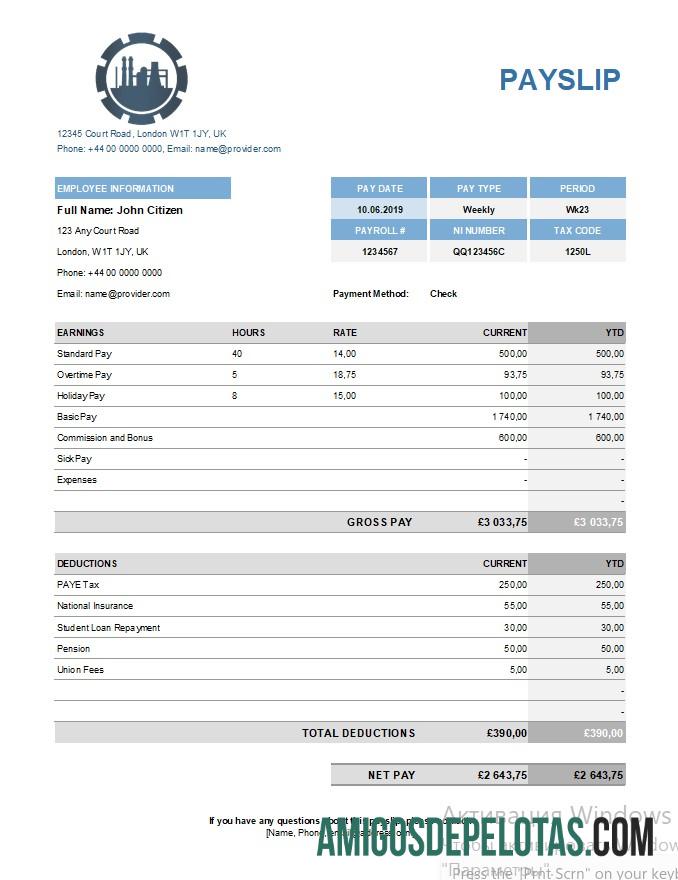 Imprimível Modelo de recibo de pagamento de empresa química em formatos Excel e PDF